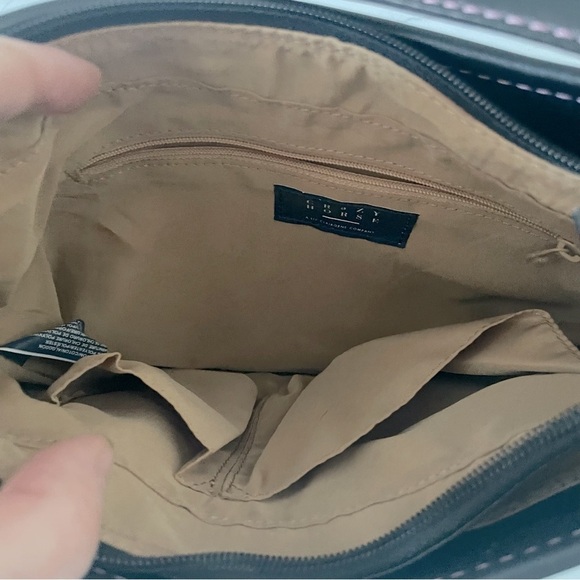 Crazy Horse x Liz Claiborne Fleur-de-lis Shoulder Bag- Black and Multicolored - Picture 5 of 11